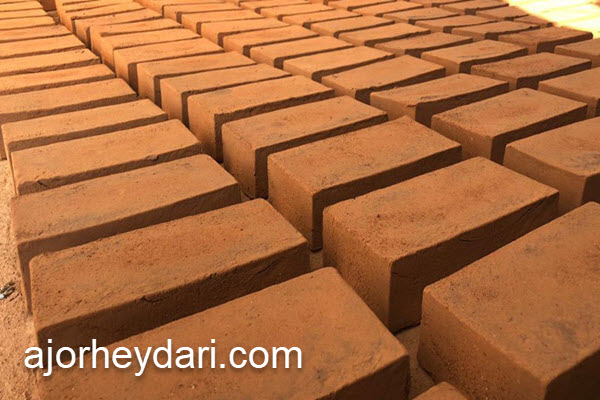 فروش آجر قزاقی رنگ حنایی | آجر سنتی حیدری