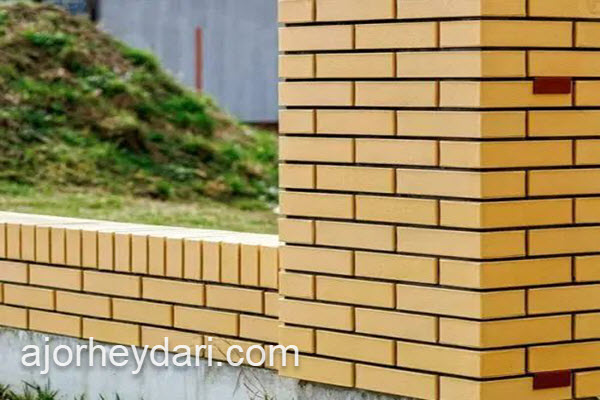 هزینه و قیمت آجر پلاک زرد | آجر سنتی حیدری